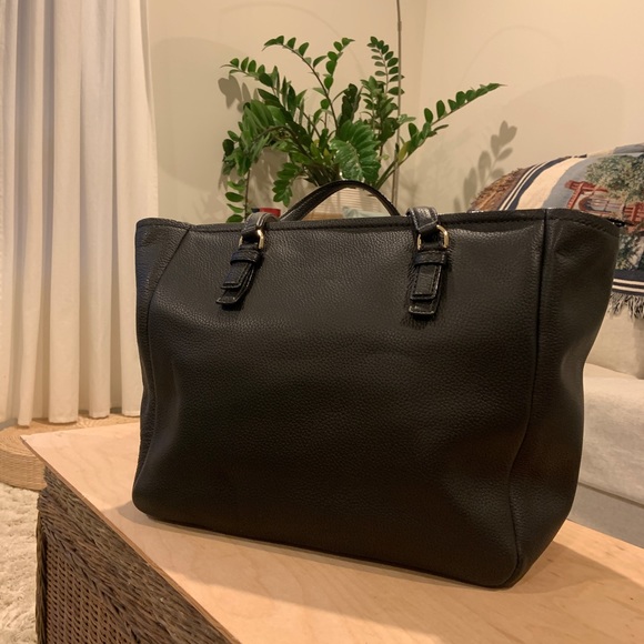 Kate Spade Large Tote Bag Black Zipper Top Purse - Picture 3 of 10